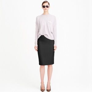 J Crew Super 120’s Classic Black Pencil Skirt